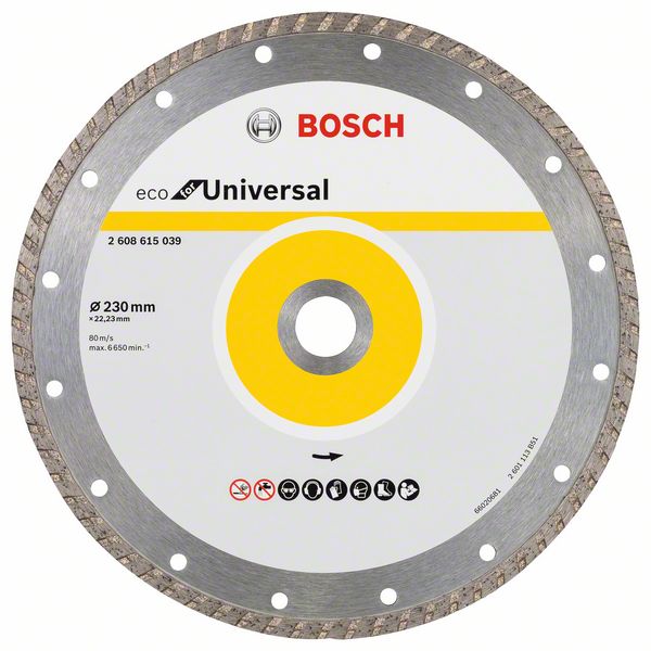 Диамантен диск универсален Eco Universal Turbo Ø230mm BOSCH 2608615039