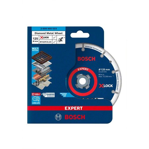 Диамантен диск за метал X-LOCK Ø125 BOSCH 2608900533