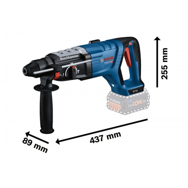 Bosch Акумулаторен перфоратор GBH 18V - 28D Solo / 0611919003