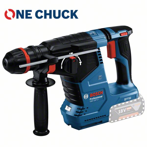 Bosch Акумулаторен перфоратор GBH 187-LI комплект / 0611923121