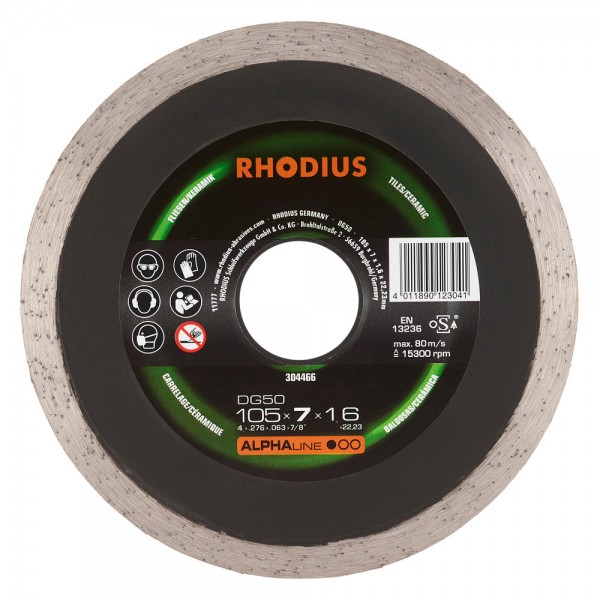 Диамантен диск за плочки и керамика RHODIUS DG50 Ø230 - 303057