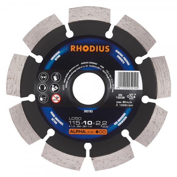 Диамантен диск за бетон RHODIUS LD50 Ø125 - 303186