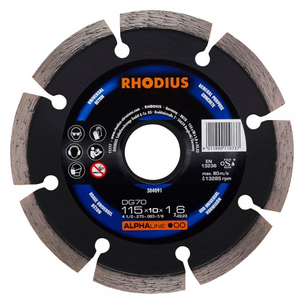 Диамантен диск за бетон RHODIUS DG70 Ø230 - 304095