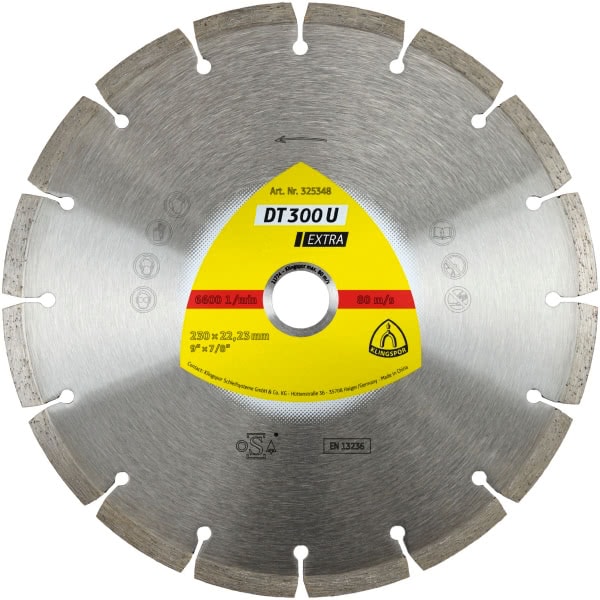 Диамантен диск за бетон Klingspor DT 300 U Extra 230x2.3x22.23