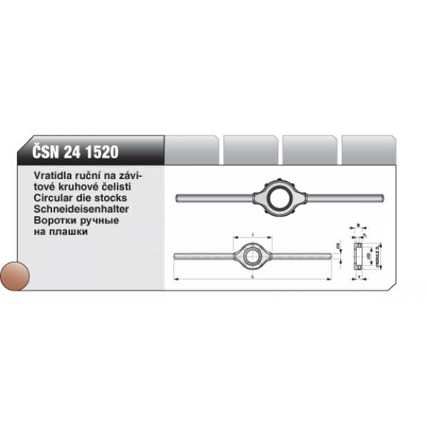 Върток за плашки D25mm  CSN 24 1520 / 403025