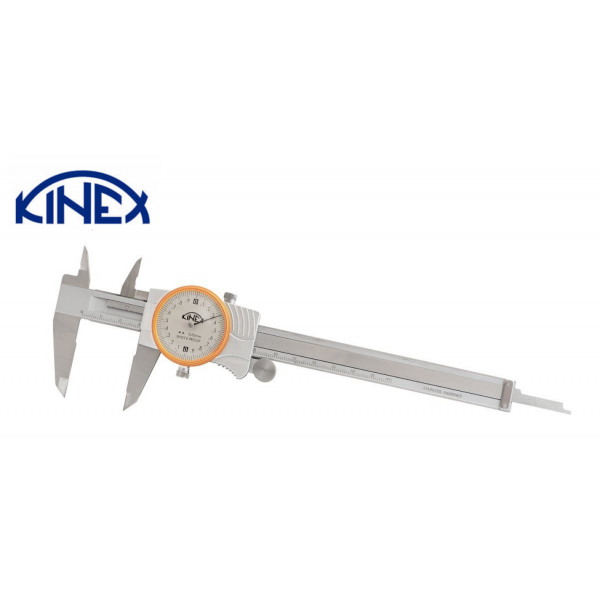 Шублер с индикаторен часовник и дълбокомер 0-150 mm Kinex 6013-02-150